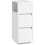 Slim White Bedside Table with 2 Drawers & Shelf 1