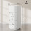 Slim White Bedside Table with 2 Drawers & Shelf 3