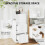 Slim White Bedside Table with 2 Drawers & Shelf 4