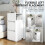 Slim White Bedside Table with 2 Drawers & Shelf 6