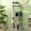 132cm Cat Tree with Scratching Posts & Bed 2