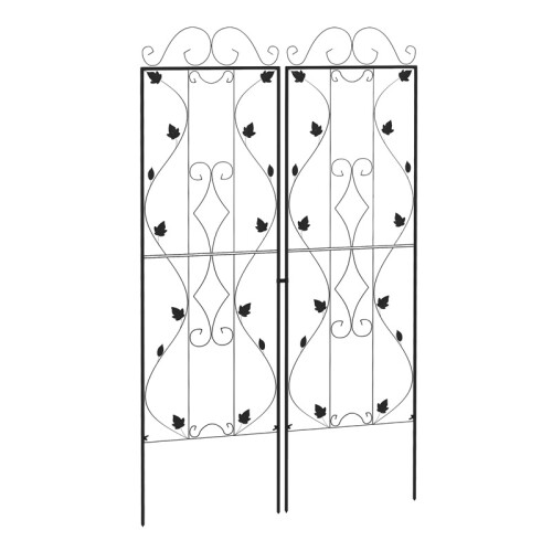 Metal Trellis Set of 2 – Leaf Design Garden Support