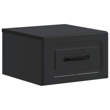 vidaXL Wall-Mounted Bedside Cabinet Black 34.5 x 33 x 20 cm