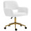 (Cream, Polyester) Faux Fur Rabbit Chair - Cream White 1
