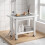 Homcom HOMCOM 2-Tier Shower Bench with Shelf 4 Legs White and Grey 1