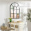 Modern Arched Wall Mirror 91x60cm Black 4