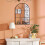 Modern Arched Wall Mirror 91x60cm Black 5