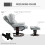 (LIGHT GREY, Polyurethane) 360 Swivel Recliner Chair with Footstool 4