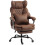 (Dark Brown, Tech cloth) HOMCOM Big & Tall Office Chair, 180kg, Brown 1