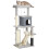 132cm Cat Tree with Scratching Posts & Bed 1