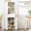 HOMCOM 4-Door Tall Kitchen Cupboard, White 5