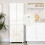 HOMCOM 4-Door Tall Kitchen Cupboard, White 7