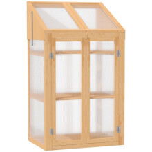 Wooden Cold Frame Greenhouse 70x50x120cm Grey