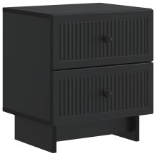 vidaXL Bedside Cabinet Black 43 x 34.5 x 47.5 cm Engineered Wood