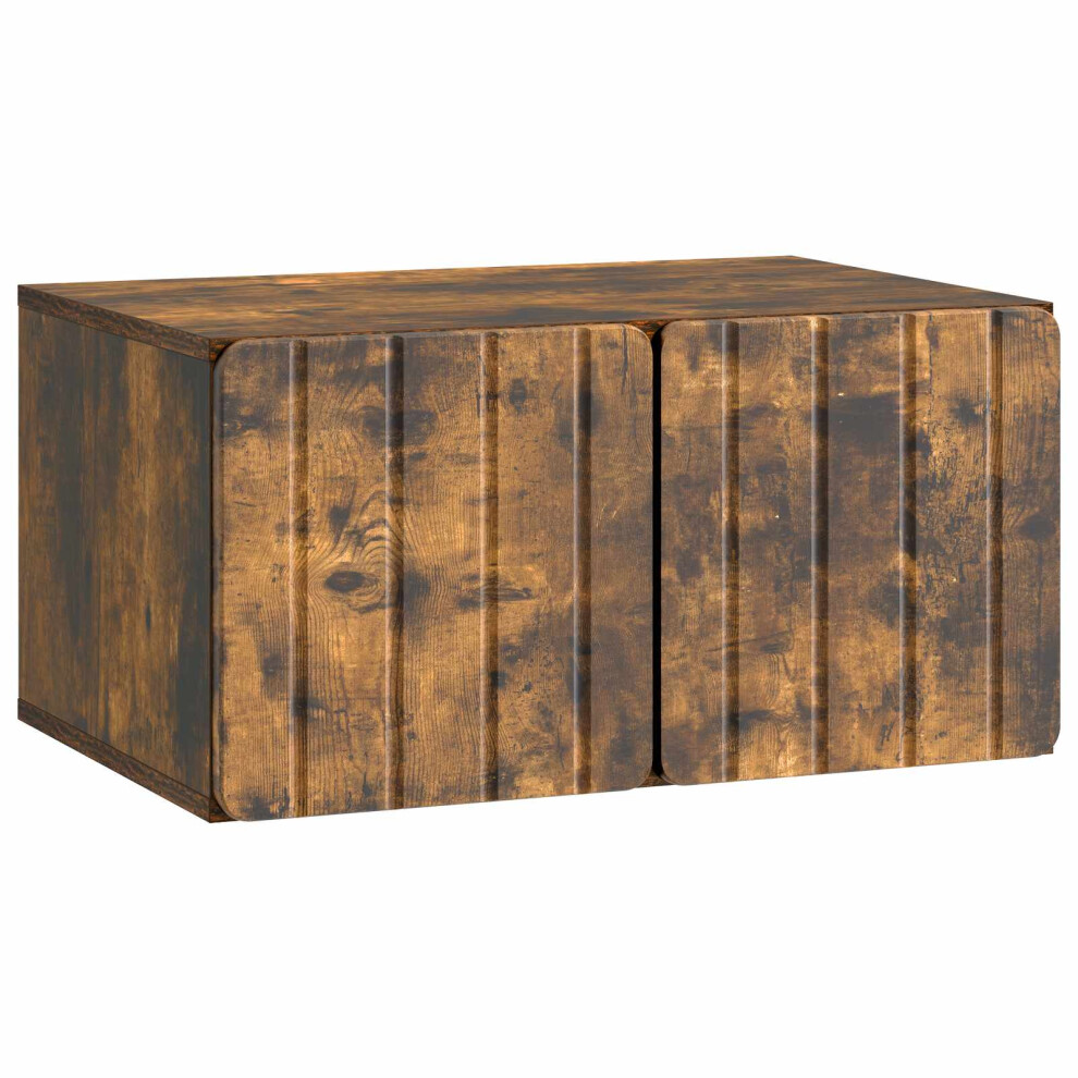 Vidaxl Wall-Mounted Tv Cabinet Smoked Oak 59.5 X 41 X 30 Cm