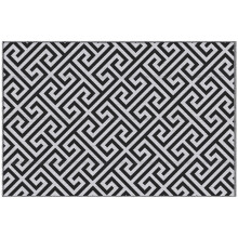 152x243cm Reversible Outdoor Rug – Black & White