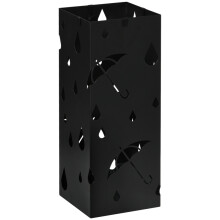Steel Umbrella Stand with 4 Hooks & Drip Tray