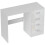 White High-Gloss Computer Desk with Drawers 1
