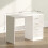 White High-Gloss Computer Desk with Drawers 3