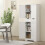 Tall Freestanding Bathroom Cabinet, White, 60x30x160cm 7