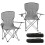 Outsunny 2-Pack Folding Camping Chairs Grey 1