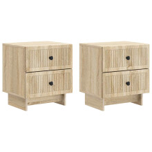 vidaXL Bedside Cabinet 2 pcs Sonoma Oak 43 x 34.5 x 47.5 cm