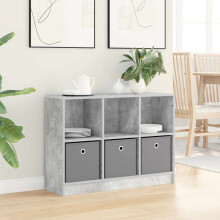 vidaXL Sideboard with Drawer Concrete Grey 88.5 x 27.5 x 63.5 cm