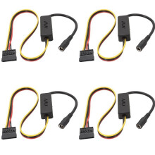 4X 5525-auf--Festplattenstromversorgungskabel, 12 V-auf--Festplattenkabel mit Step-Down-Spannungsregler