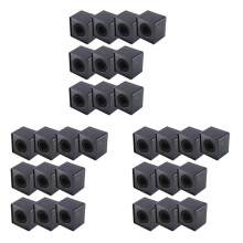30St Microfoon MarkFlag Mic Station- Vierkant Interview Box Standaard Vlaggen Vormige Houder Reporter Injectie, Zwart
