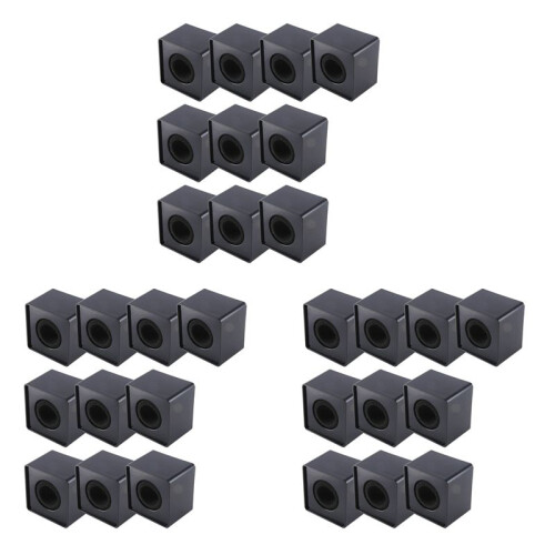 30Pcs Microphone MarkFlag Mic Station- Square Interview Box Stand Flags Shaped Holder Reporter Injection,Black