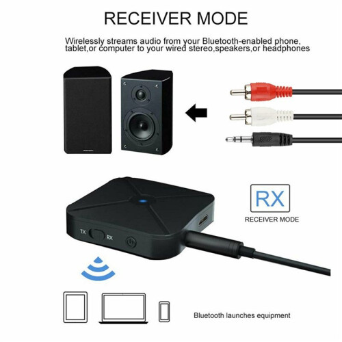 2X  Transmitter Receiver 2-in-1 Stereo Wireless Multifunction Portable Convenient Audio Converter 1