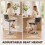 Homcom (Black) HOMCOM Adjustable Bar Stools Set of 2 with Backrest 6