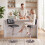 Homcom HOMCOM Adjustable Bar Stools Set of 2 with Backrest Grey 2