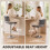 Homcom HOMCOM Adjustable Bar Stools Set of 2 with Backrest Grey 6