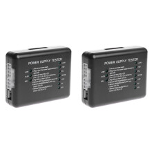 2X PC 20 24 Pin Power Supply Tester Checker LED for PSU ATX HDD Meter Measuring 12V 5V 3.3V