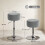 Homcom (Grey) HOMCOM Bar Stool Adjustable Swivel 1 Piece 3