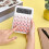 Desktop Mechanical Calculator, Cute  Buttons Calculators with 12 Digits Large LCD Display, Desk Accessories, 3