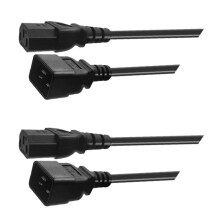 2X IEC 320 C13 Bis C20 Versorgung Verlängerung Kabel Adapter für PDU USV (1,8 M)