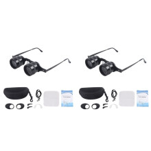 2pcs Fishing Binoculars Glasses Portable Hands Free Binoculars Telescope 10X Zoom Glasses