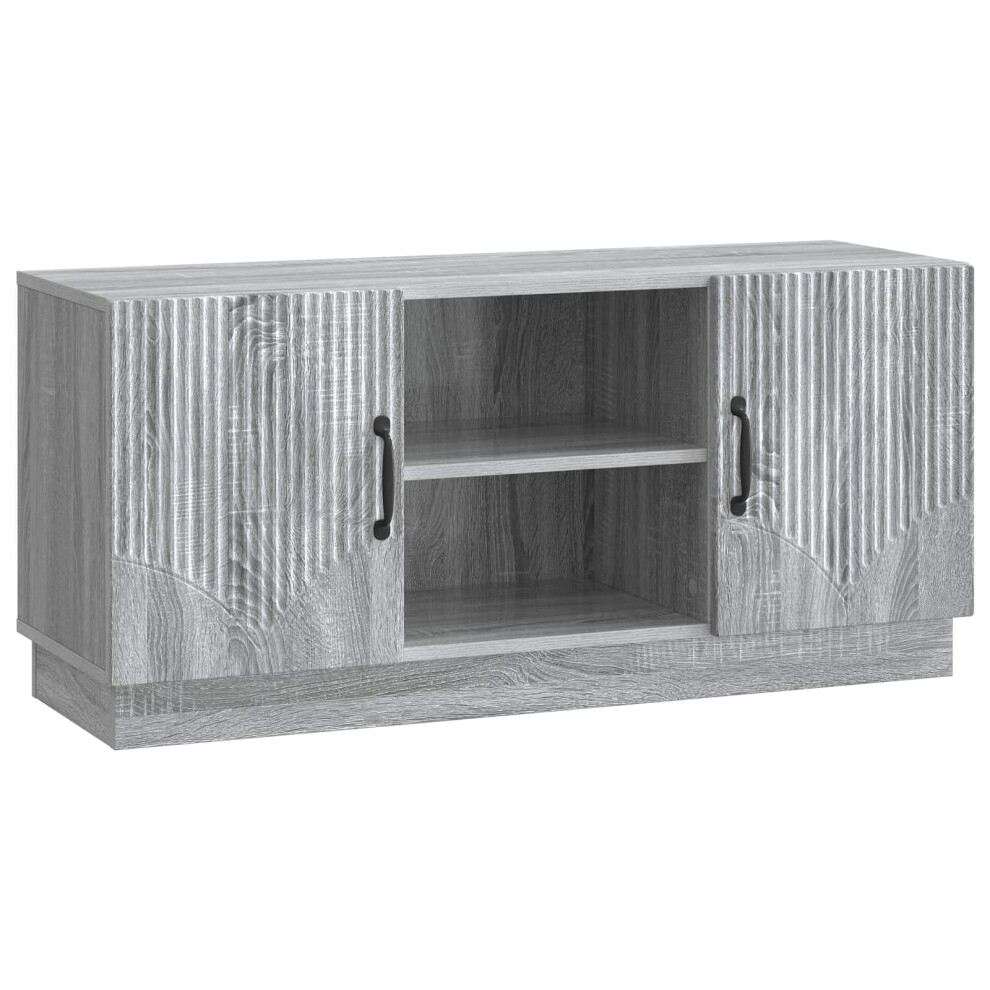 Vidaxl Tv Cabinet Grey Sonoma 102 X 34.5 X 47 Cm Engineered Wood