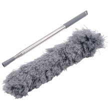 4X Gutter Cleaning Brush Roofing Tool with Telescopic Extendable Pole 8.2Ft Guard Cleaner Tool Easy Remove Leave, Grey