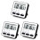 3X Küchen-Timer, Countdown, Countdown, Multifunktionaler Wecker, Schreibtischuhr, Schwarz 1