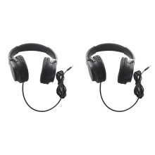 2X Guitar Headphone Guitar Amplifier Audio Mixer over Ear Headset Retractable Foldable Wired Stereo Headphone