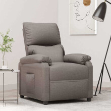 vidaXL Recliner Chair Taupe Fabric