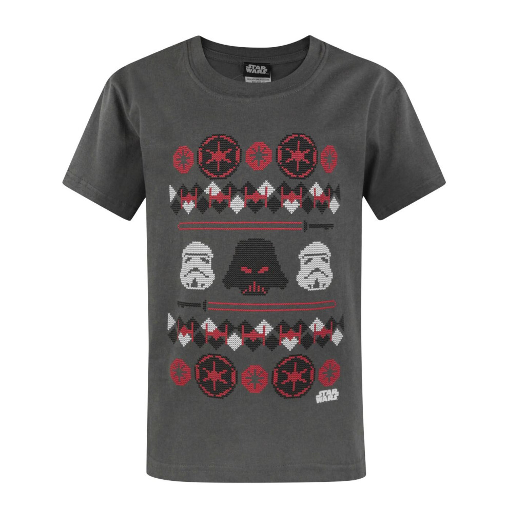 Star Wars (5-6 Years) Short Sleeved T-Shirt (Boys Grey)