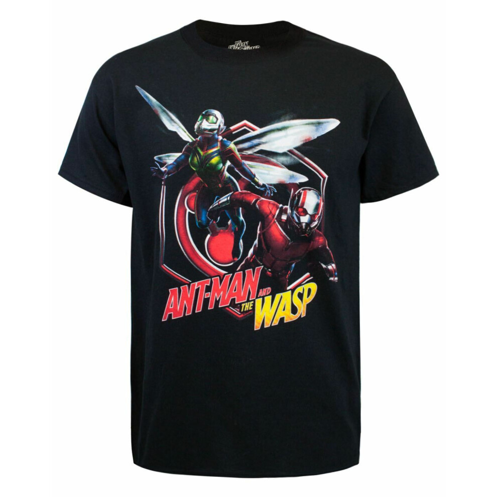 Marvel (Large) Ant-Man Short Sleeved T-Shirt (Mens Black)