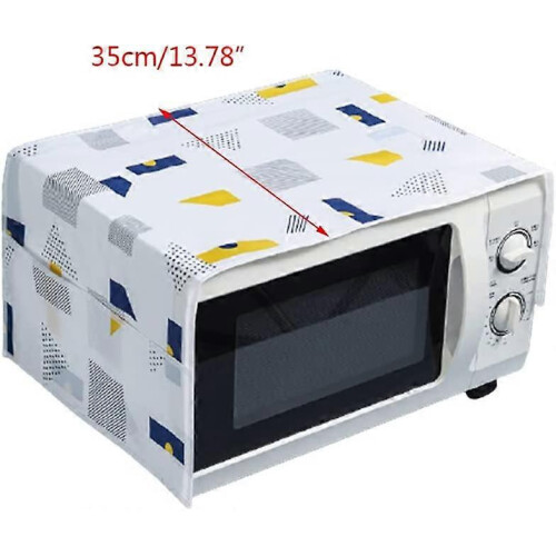 Microwave/Multi-Function Oven Dust Proof Grease Cover with Pocket Kitchen Protector(Feather Pattern)-YXY 1