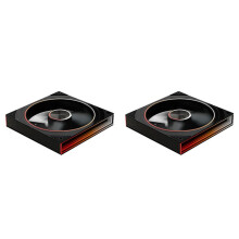 2X Wentylator Obudowy PC Star Ring 140mm 5V 3Pin ARGB Cykliczny Efekt Świetlny Lustrzany Lian PWM 650 do 1800RPM Wentylator Chłodzący Czarny B