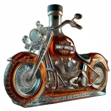 Dispensador de whisky de vidrio de 325 ml con forma de motocicleta: regalo único para motociclistas amantes del whisky - YXY