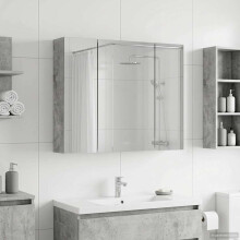 vidaXL Badezimmerspiegelschrank Betongrau 60 x 14,5 x 50 cm